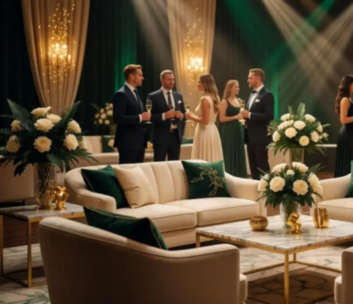 Atmosférické osvětlení a dekorace na firemním eventu