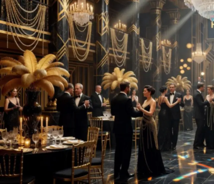 Elegantní tematický večer ve stylu Great Gatsby a Hollywood Night